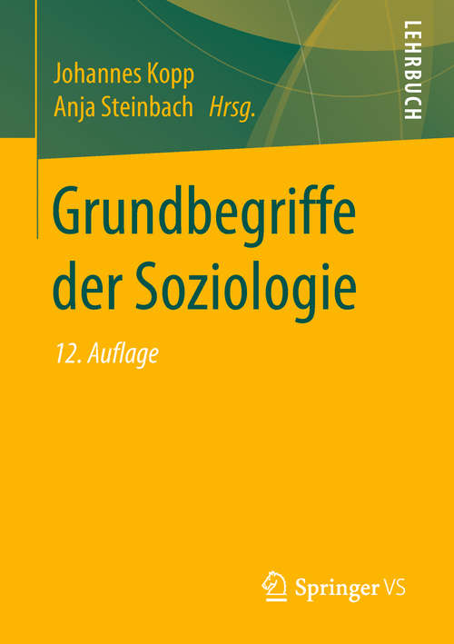 Book cover of Grundbegriffe der Soziologie
