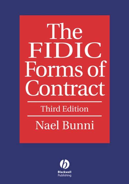 Book cover of The FIDIC Forms of Contract (3)