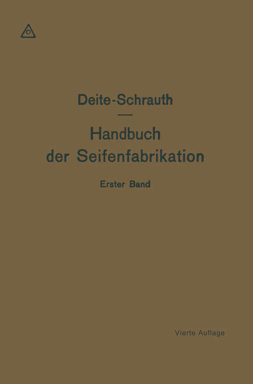 Book cover of Hausseifen, Textilseifen und Seifenpulver (1917)