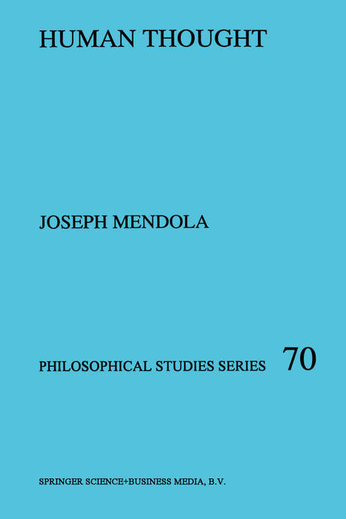 Book cover of Human Thought (1997) (Philosophical Studies Series #70)