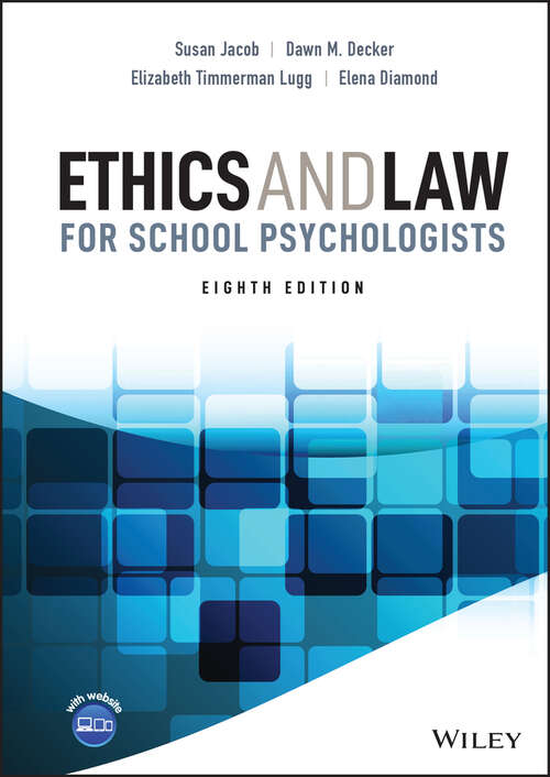 Book cover of Ethics and Law for School Psychologists (8)