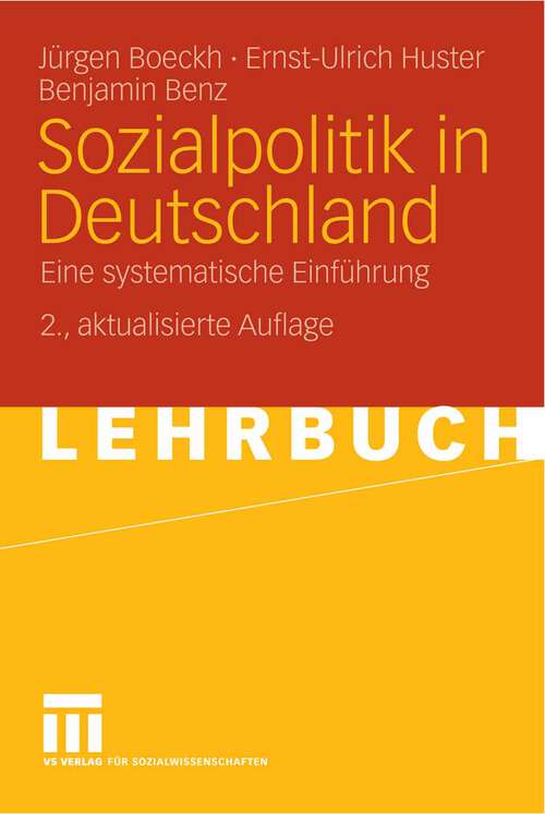 Book cover of Sozialpolitik in Deutschland: Eine systematische Einführung (2.Aufl. 2006)