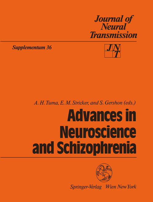 Book cover of Advances in Neuroscience and Schizophrenia (1992) (Journal of Neural Transmission. Supplementa #36)