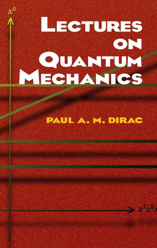 Book cover of Lectures on Quantum Mechanics