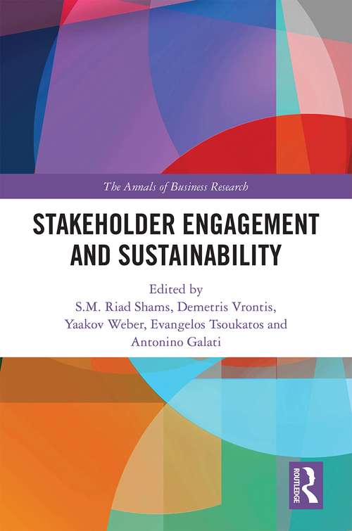Book cover of Stakeholder Engagement and Sustainability (The Annals of Business Research)