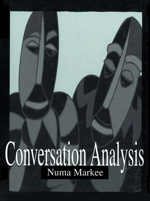 Book cover of Conversation Analysis (Second Language Acquisition Research Series)