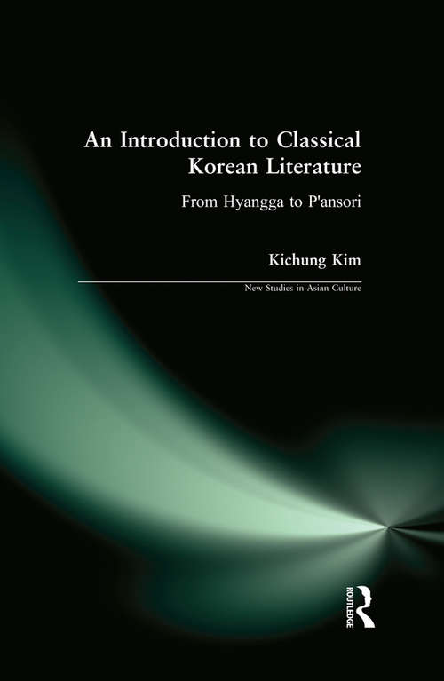 Book cover of An Introduction to Classical Korean Literature: From Hyangga to P'ansori