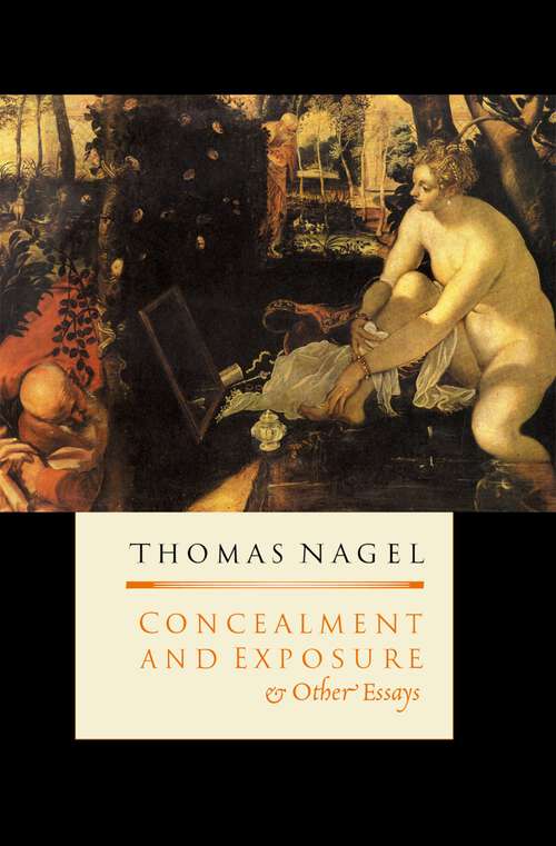 Book cover of Concealment and Exposure: And Other Essays