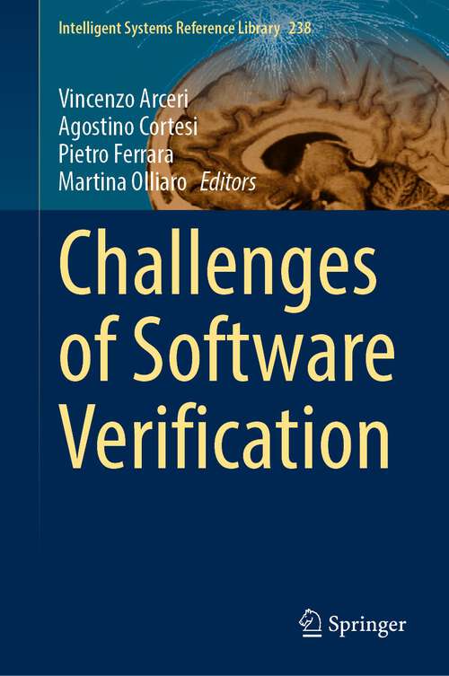 Book cover of Challenges of Software Verification (1st ed. 2023) (Intelligent Systems Reference Library #238)