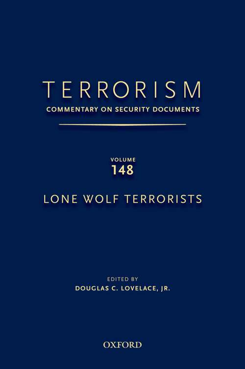 Book cover of Terrorism: Lone Wolf Terrorists (Terrorism:Commentary on Security Documen)