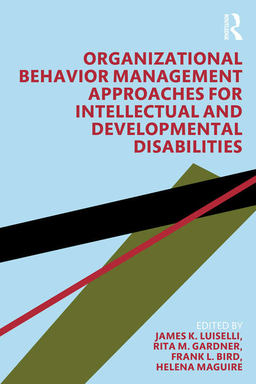 Book cover of Organizational Behavior Management Approaches for Intellectual and Developmental Disabilities