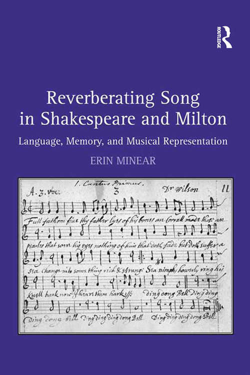 Book cover of Reverberating Song in Shakespeare and Milton: Language, Memory, and Musical Representation