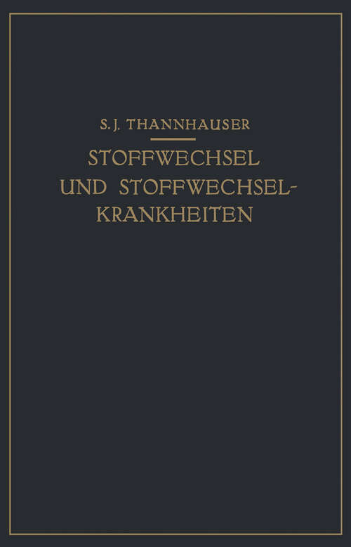 Book cover of Lehrbuch des Stoffwechsels und der Stoffwechsel-Krankheiten (1929)