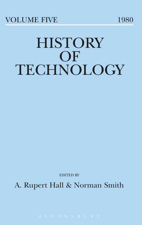 Book cover of History of Technology Volume 5 (History of Technology)