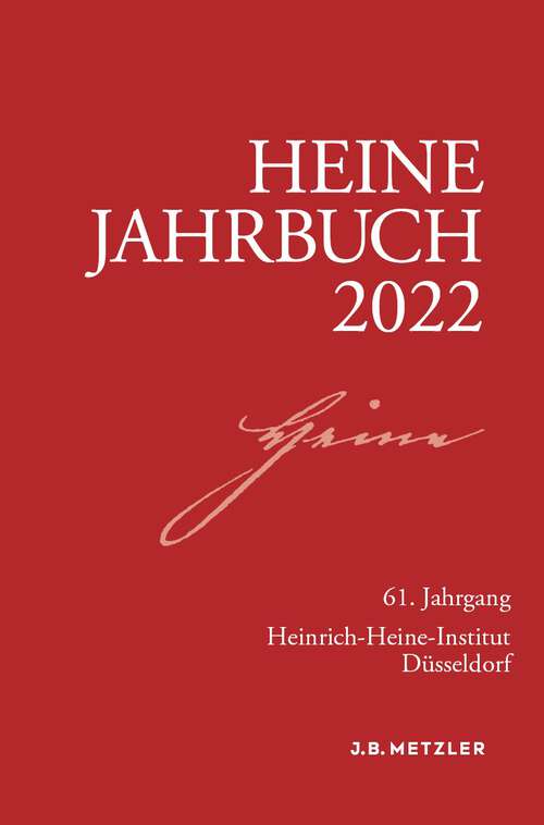 Book cover of Heine-Jahrbuch 2022 (1. Aufl. 2023) (Heine-Jahrbuch)
