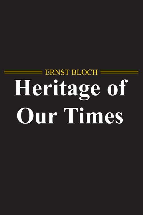 Book cover of Heritage Of Our Times (PDF)