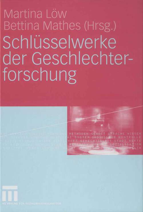 Book cover of Schlüsselwerke der Geschlechterforschung (2005)