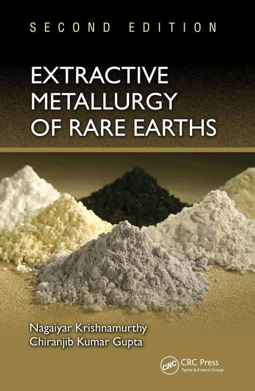 Book cover of Extractive Metallurgy of Rare Earths