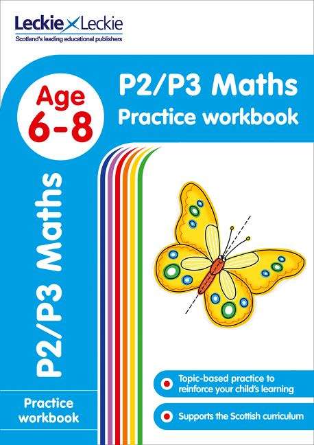 Book cover of P2/P3 Maths Practice Workbook (PDF)
