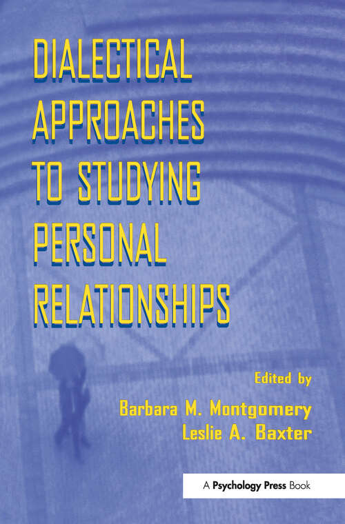Book cover of Dialectical Approaches to Studying Personal Relationships