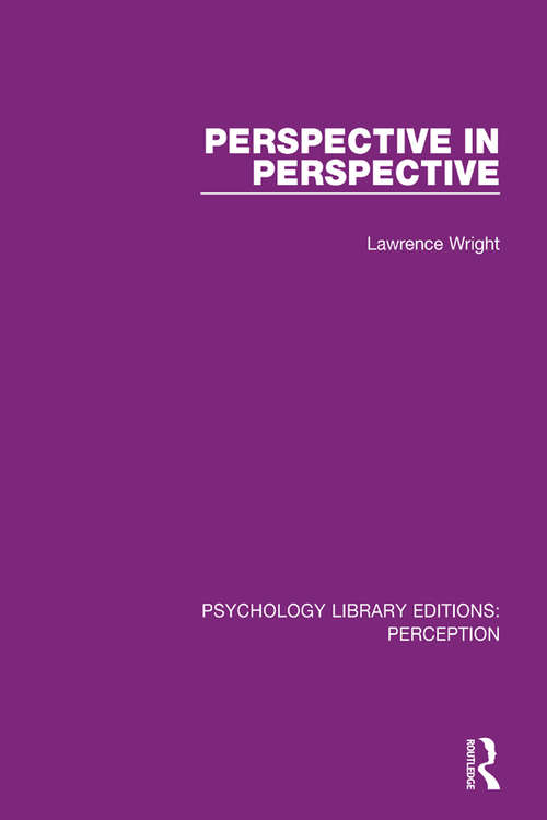 Book cover of Perspective in Perspective: Material Culture In Formation (Psychology Library Editions: Perception #35)