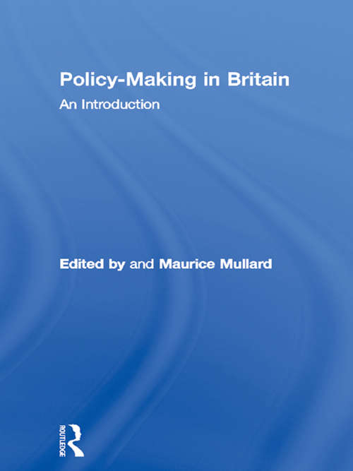 Book cover of Policy-Making in Britain: An Introduction