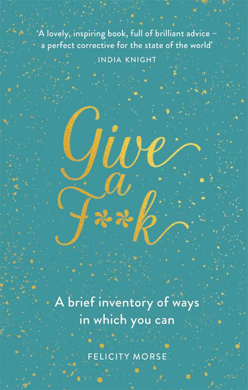 Book cover of Give a F**k: A brief inventory of ways in which you can