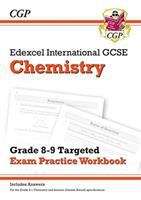 Book cover of New Edexcel International GCSE Chemistry: Grade 8-9 Targeted Exam Practice Workbook (with answers)