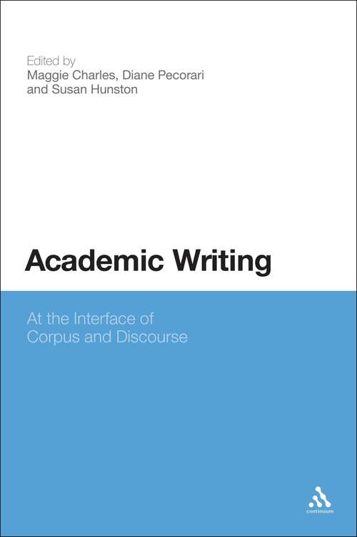 Book cover of Academic Writing: At the Interface of Corpus and Discourse