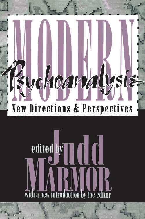 Book cover of Modern Psychoanalysis: New Directions and Perspectives
