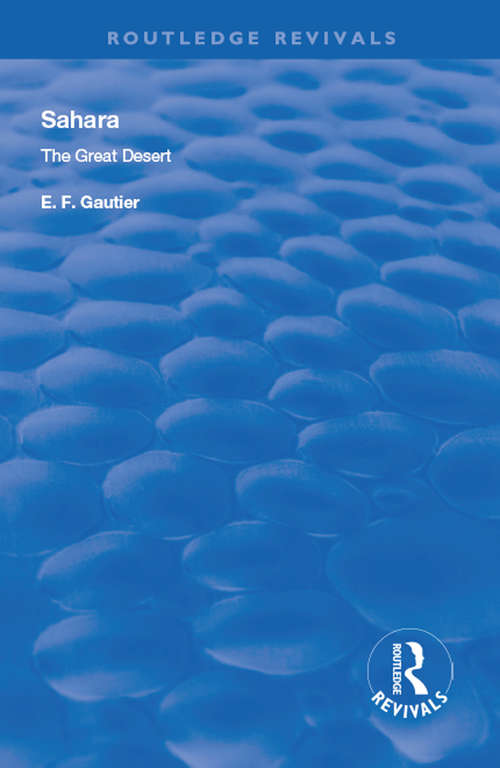Book cover of Sahara: The Great Desert (Routledge Revivals)