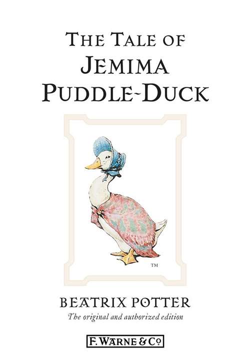 Book cover of The Tale of Jemima Puddle-Duck: A Sound Story Book (Beatrix Potter's Tales Ser. #9)