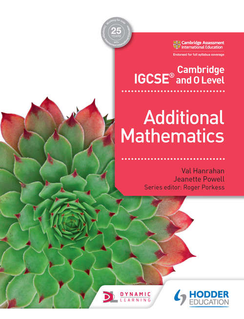 Book cover of Cambridge IGCSE and O Level Additional Mathematics (PDF)