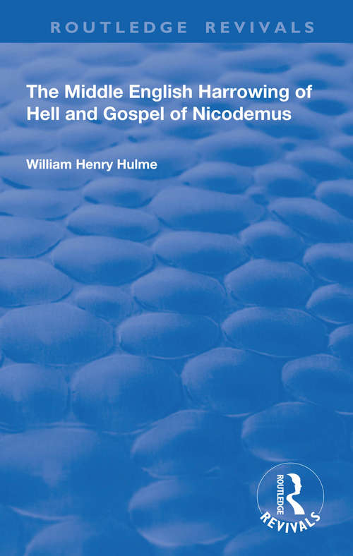 Book cover of The Middle English Harrowing of Hell and Gospel of Nicodemus (Routledge Revivals)