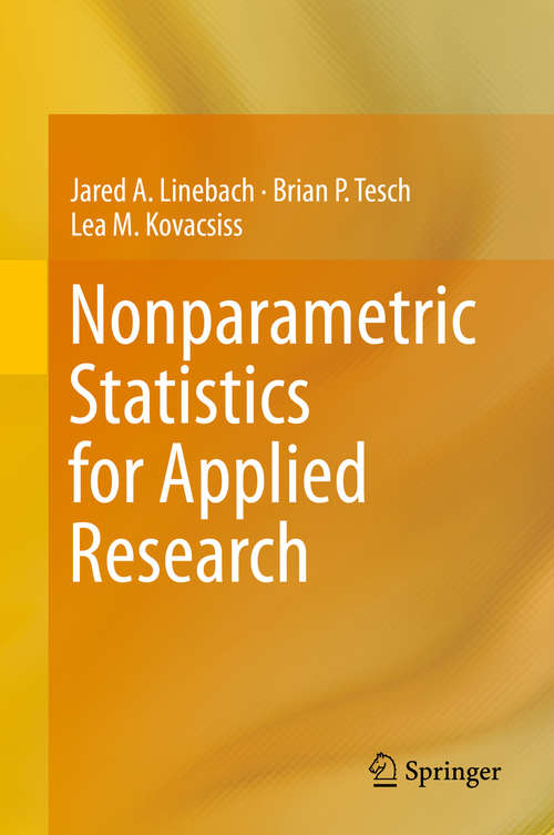 Book cover of Nonparametric Statistics for Applied Research (2014)