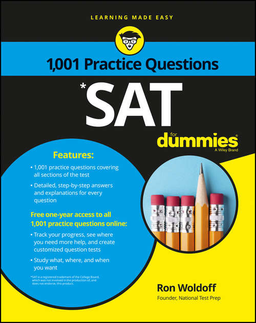 Book cover of 1,001 SAT Practice Questions For Dummies