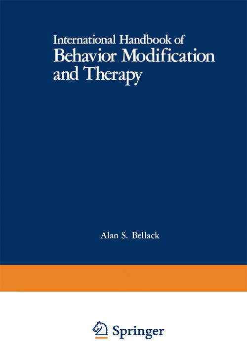 Book cover of International Handbook of Behavior Modification and Therapy: Second Edition (1982)