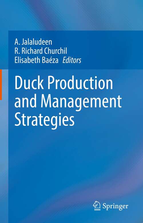 Book cover of Duck Production and Management Strategies (1st ed. 2022)
