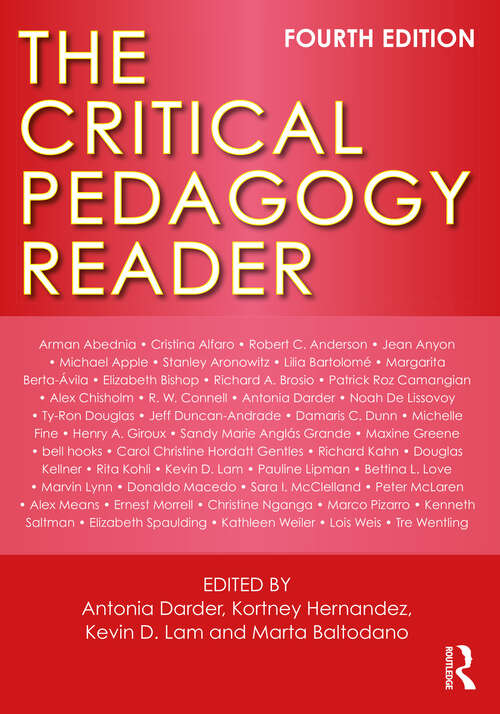 Book cover of The Critical Pedagogy Reader
