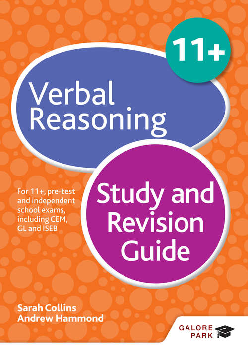 Book cover of 11+ Verbal Reasoning Study and Revision Guide: For 11+, pre-test and independent school exams including CEM, GL and ISEB (PDF)