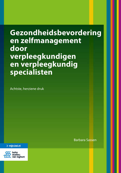 Book cover of Gezondheidsbevordering en zelfmanagement door verpleegkundigen en verpleegkundig specialisten (8th ed. 2018)