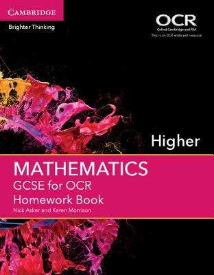 Book cover of Cambridge Mathematics GCSE for OCR: Higher Homework Book (PDF)