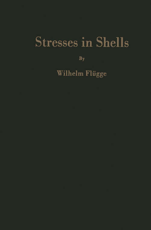 Book cover of Stresses in Shells (1960)