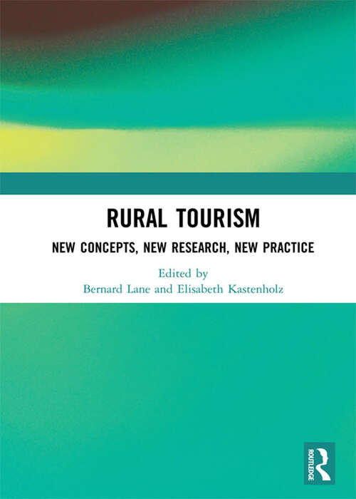 Book cover of Rural Tourism: New Concepts, New Research, New Practice