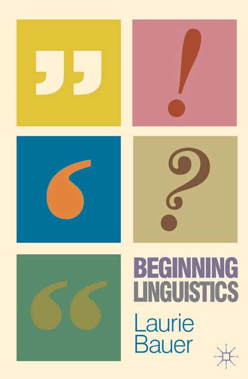 Book cover of Beginning Linguistics (2012)