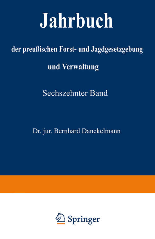 Book cover of Jahrbuch der Preußischen Forst- und Jagdgesetzgebung und Verwaltung: Vierzehnter Band (1882)