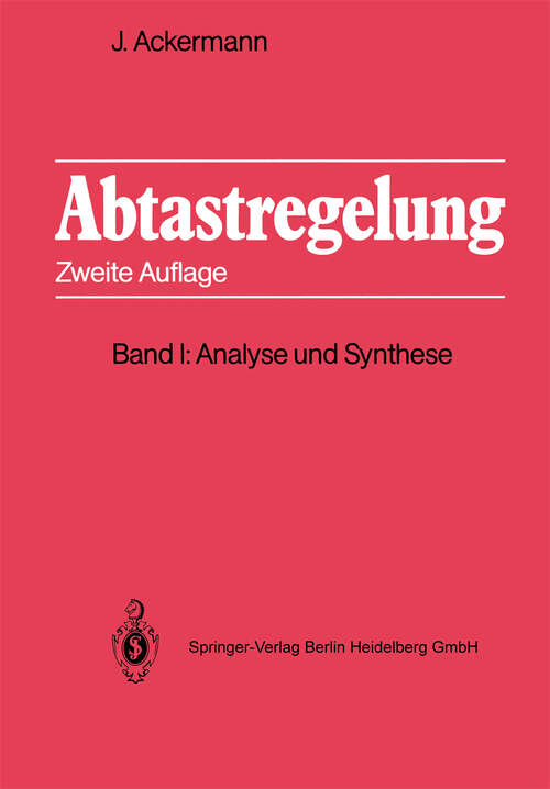 Book cover of Abtastregelung: Band I: Analyse und Synthese (2. Aufl. 1983)