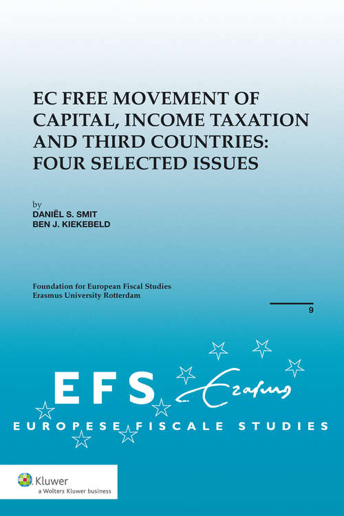 Book cover of EC Free Movement of Capital, Corporate Income Taxation and Third Countries: Four Selected Issues
