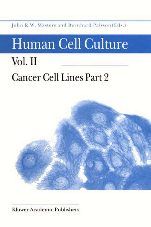 Book cover of Cancer Cell Lines Part 2 (2002) (Human Cell Culture #2)