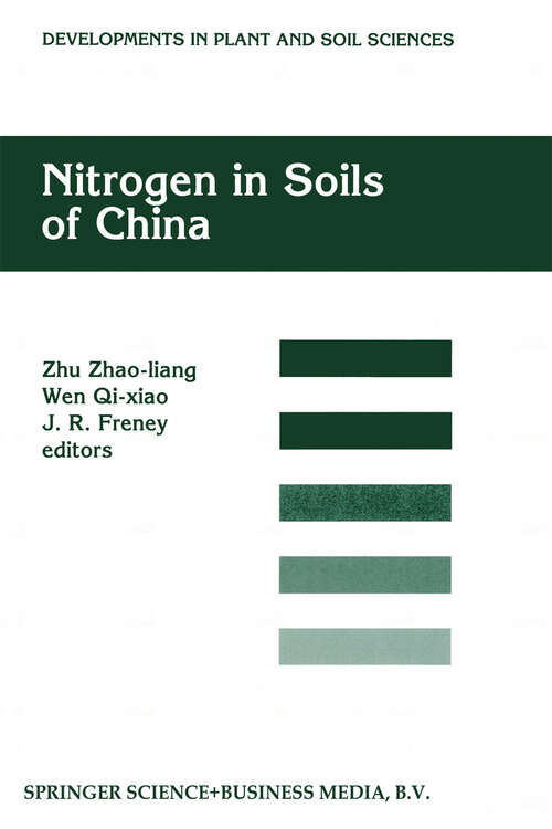 Book cover of Nitrogen in Soils of China (1997) (Developments in Plant and Soil Sciences #74)